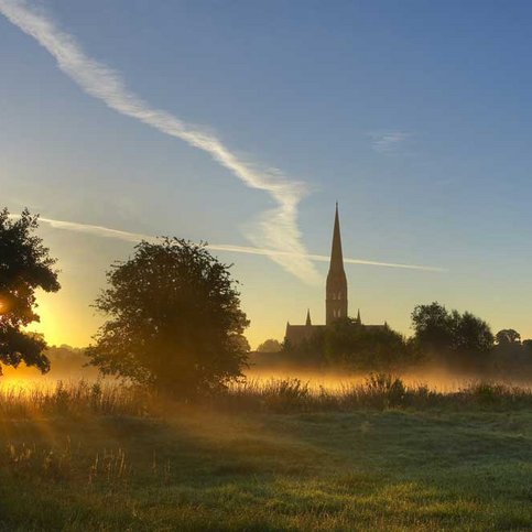 Blick auf die Kathedrale von Salisbury